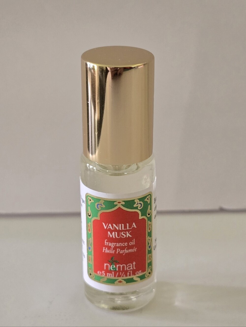 Nemat Vanilla Musk Fragrance Oil Roll-On Rollerball Glass Bottle 0.17 oz - Mini
